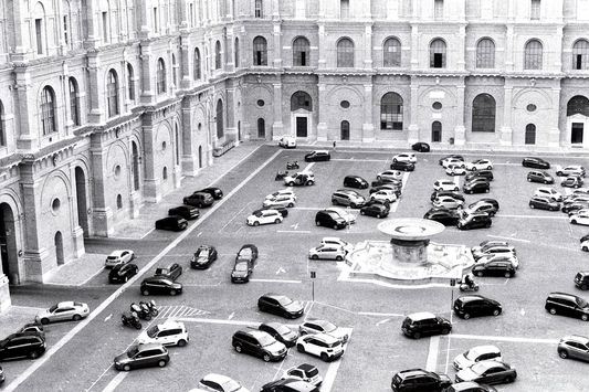 Photographie (Schwarz & Weiß) - Autochaos, Vatikanische Museen, Vatikan