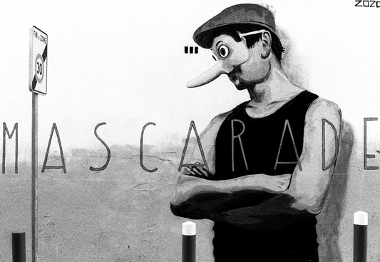 Photographie (Schwarz & Weiß) - Graffiti in Marseille (Querformat), Marseille, Frankreich